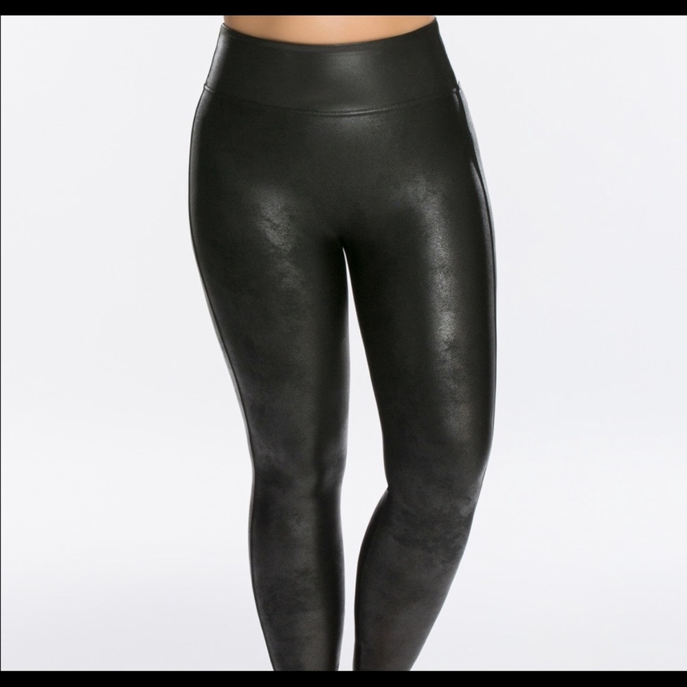 Spanx Plus Size Faux Leather Leggings 2X